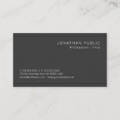 プロフェッショナルモダンエレガントテンプレート無煙炭 名刺 (裏面)