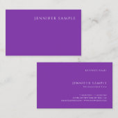プロフェッショナルモダンエレガントテンプレート紫色 名刺 (正面/裏面)