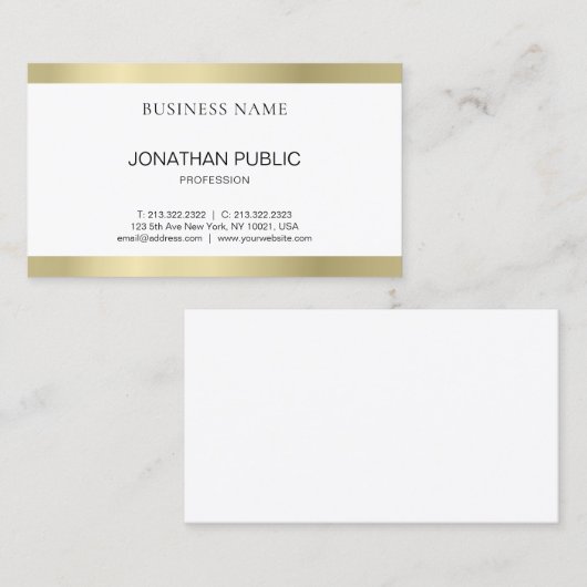 プロフェッショナルモダンエレガントデザインクリーン平野 名刺 (正面/裏面)