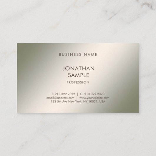 プロフェッショナルモダンエレガントデザインシンプルテンプレート 名刺 (裏面)