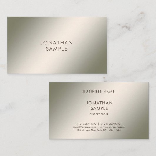 プロフェッショナルモダンエレガントデザインシンプルテンプレート 名刺 (正面/裏面)