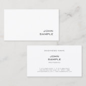 プロフェッショナルモダンエレガントデザインシンプルプレーン 名刺 (正面/裏面)