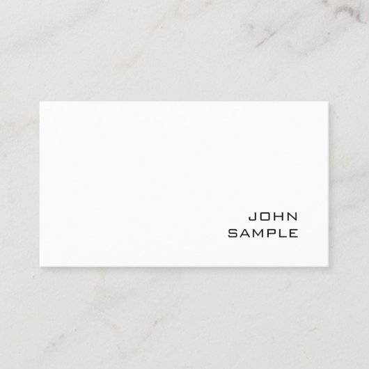 プロフェッショナルモダンエレガントデザインシンプルプレーン 名刺 (正面)