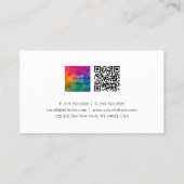 プロフェッショナルモダンエレガントデザインテンプレートかわいい 名刺 (裏面)