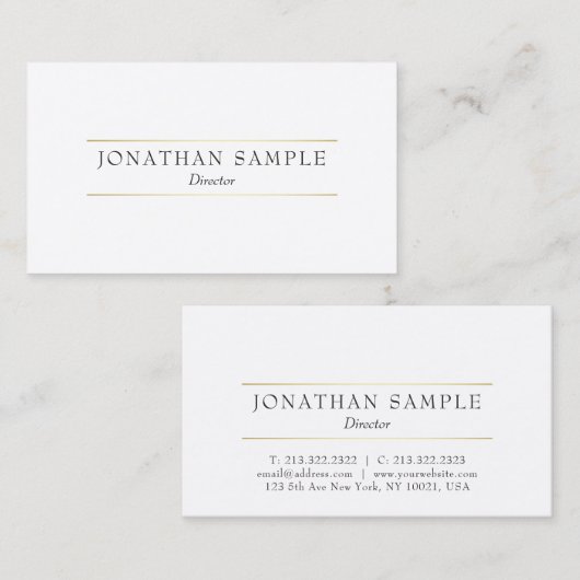 プロフェッショナルモダンエレガントデザインテンプレート最高の 名刺 (正面/裏面)