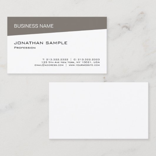 プロフェッショナルモダンエレガントデザイン会社 名刺 (正面/裏面)