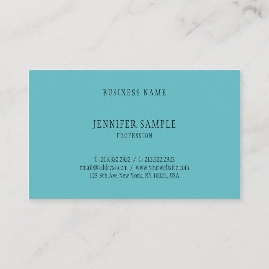 プロフェッショナルモダンエレガントトレンディーカラーシンプル 名刺 (裏面)