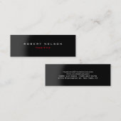 プロフェッショナルモダンエレガントトレンディーユニーク スキニー名刺 (正面/裏面)
