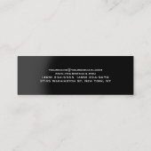 プロフェッショナルモダンエレガントトレンディーユニーク スキニー名刺 (裏面)