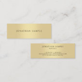 プロフェッショナルモダンエレガントフェイク金ゴールドテンプレート スキニー名刺 (正面/裏面)