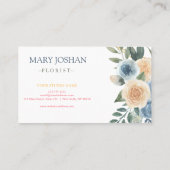 プロフェッショナルモダンエレガントフローラフローリスト 名刺 (裏面)