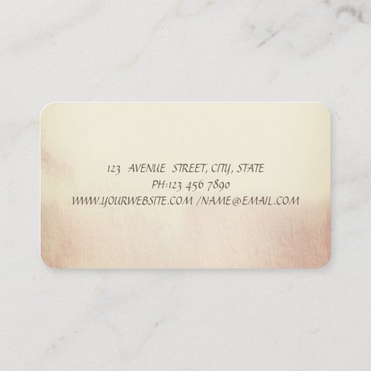 プロフェッショナルモダンエレガントマンダラ、紙吹雪ヨガ 名刺 (裏面)