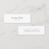 プロフェッショナルモダンエレガントミニマルテンプレート スキニー名刺 (正面/裏面)