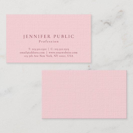 プロフェッショナルモダンエレガントルクスプレミアムリネン 名刺 (正面/裏面)