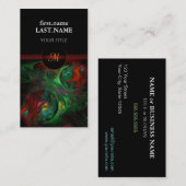 プロフェッショナルモダンエレガント創世記グリーン 名刺 (正面/裏面)