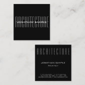 プロフェッショナルモダンエレガント建築家 スクエア名刺 (正面/裏面)