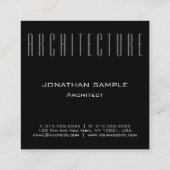 プロフェッショナルモダンエレガント建築家 スクエア名刺 (裏面)