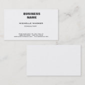 プロフェッショナルモダンエレガント白黒ミニマル 名刺 (正面/裏面)