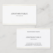 プロフェッショナルモダンエレガント金ゴールドストライプのクリーン 名刺 (正面/裏面)