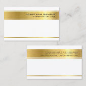プロフェッショナルモダンエレガント金ゴールドストライプのラグジュアリー 名刺 (正面/裏面)