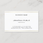 プロフェッショナルモダンエレガント金ゴールドストライプシンプル 名刺 (裏面)