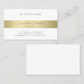 プロフェッショナルモダンエレガント金ゴールドルックミニマルシック 名刺 (正面/裏面)