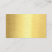 プロフェッショナルモダンエレガント金ゴールドルッシンプルク 名刺 (裏面)