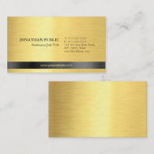 プロフェッショナルモダンエレガント金ゴールドルッシンプルク 名刺 (正面/裏面)