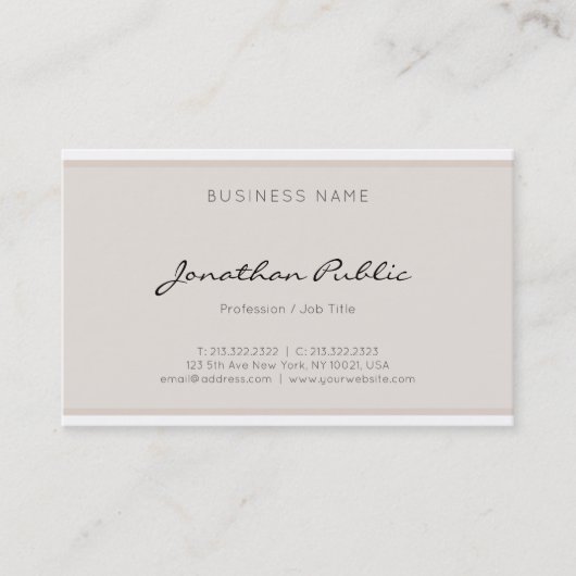 プロフェッショナルモダンエレガント頭が切れるミニマカッコいいリスト 名刺 (正面)