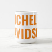 プロフェッショナルモダンオレンジホワイトミニマリストプレーン コーヒーマグカップ (中央)