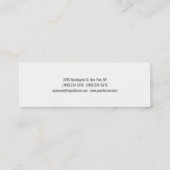 プロフェッショナルモダンオレンジホワイトミニマリストプレーン スキニー名刺 (裏面)