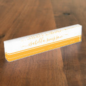 プロフェッショナルモダンオレンジ デスクネームプレート (側面)