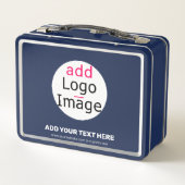 プロフェッショナルモダンカスタムビジネスシックブルー メタルランチボックス (裏面)