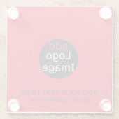 プロフェッショナルモダンカスタムビジネスシックレッド ガラスコースター (裏面)