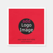 プロフェッショナルモダンカスタムビジネスシックレッド スタンダードカクテルナプキン (正面)