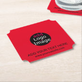 プロフェッショナルモダンカスタムビジネスシックレッド ペーパーコースター (アングル)