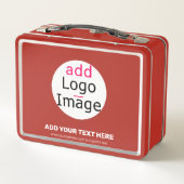 プロフェッショナルモダンカスタムビジネスシックレッド メタルランチボックス (裏面)