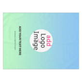 プロフェッショナルモダンカスタムビジネスブランドグラデーション テーブルクロス (正面(横))