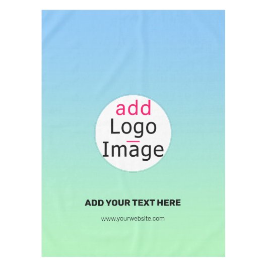 プロフェッショナルモダンカスタムビジネスブランドグラデーション テーブルクロス (正面)