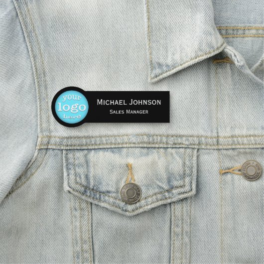 プロフェッショナルモダンカスタムビジネスロゴ従業員 名札 (インサイチュ)