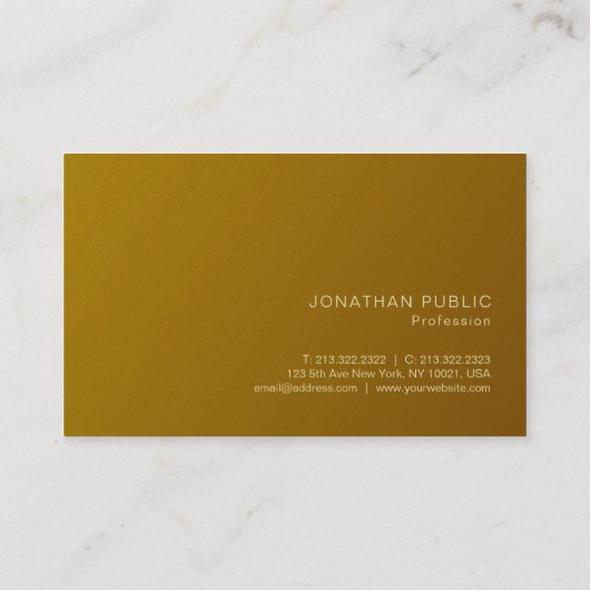 プロフェッショナルモダンカフェパールフィニッシュラグジュアリー 名刺 (裏面)