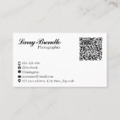 プロフェッショナルモダンカメラシェイプ 名刺 (裏面)