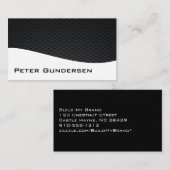 プロフェッショナルモダンカーボンファイバー名刺 名刺 (正面/裏面)