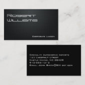 プロフェッショナルモダンカーボンファイバー名刺 名刺 (正面/裏面)