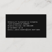 プロフェッショナルモダンカーボンファイバー名刺 名刺 (裏面)