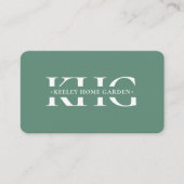 プロフェッショナルモダンガーデナーボタニストダスティティール(緑がかった色) 名刺 (正面)