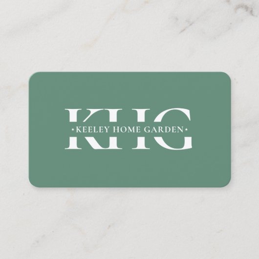 プロフェッショナルモダンガーデナーボタニストダスティティール（緑がかった色） 名刺 (正面)