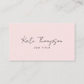 プロフェッショナルモダンガーリーピンクミニマルQRコード 名刺 (正面)