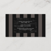 プロフェッショナルモダンクエレガントラベージュストライプの 名刺 (裏面)