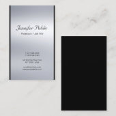 プロフェッショナルモダンクラススクリプトシルバーシック 名刺 (正面/裏面)